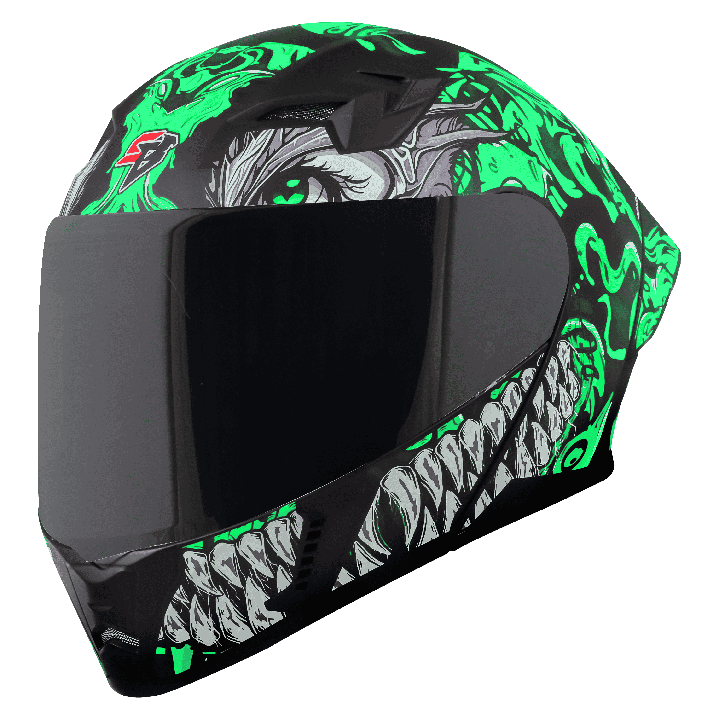 SBA-20 ISS DRACO GLOSSY BLACK WITH GREEN